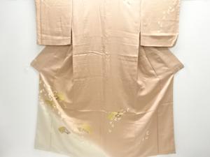 萩に地紙模様刺繍訪問着